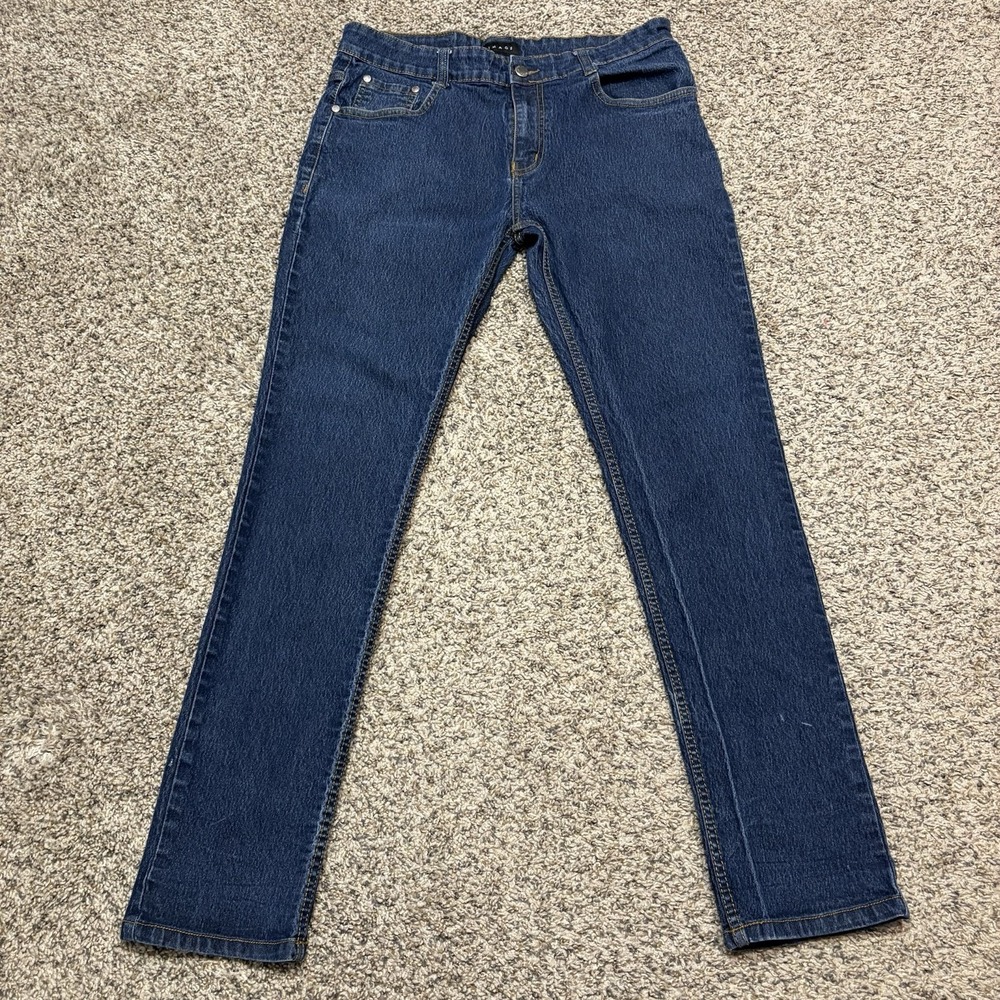 Image Jeans Mens 32x32 Blue Stretch Denim Straight Fit Medium Wash Casual Pants‎